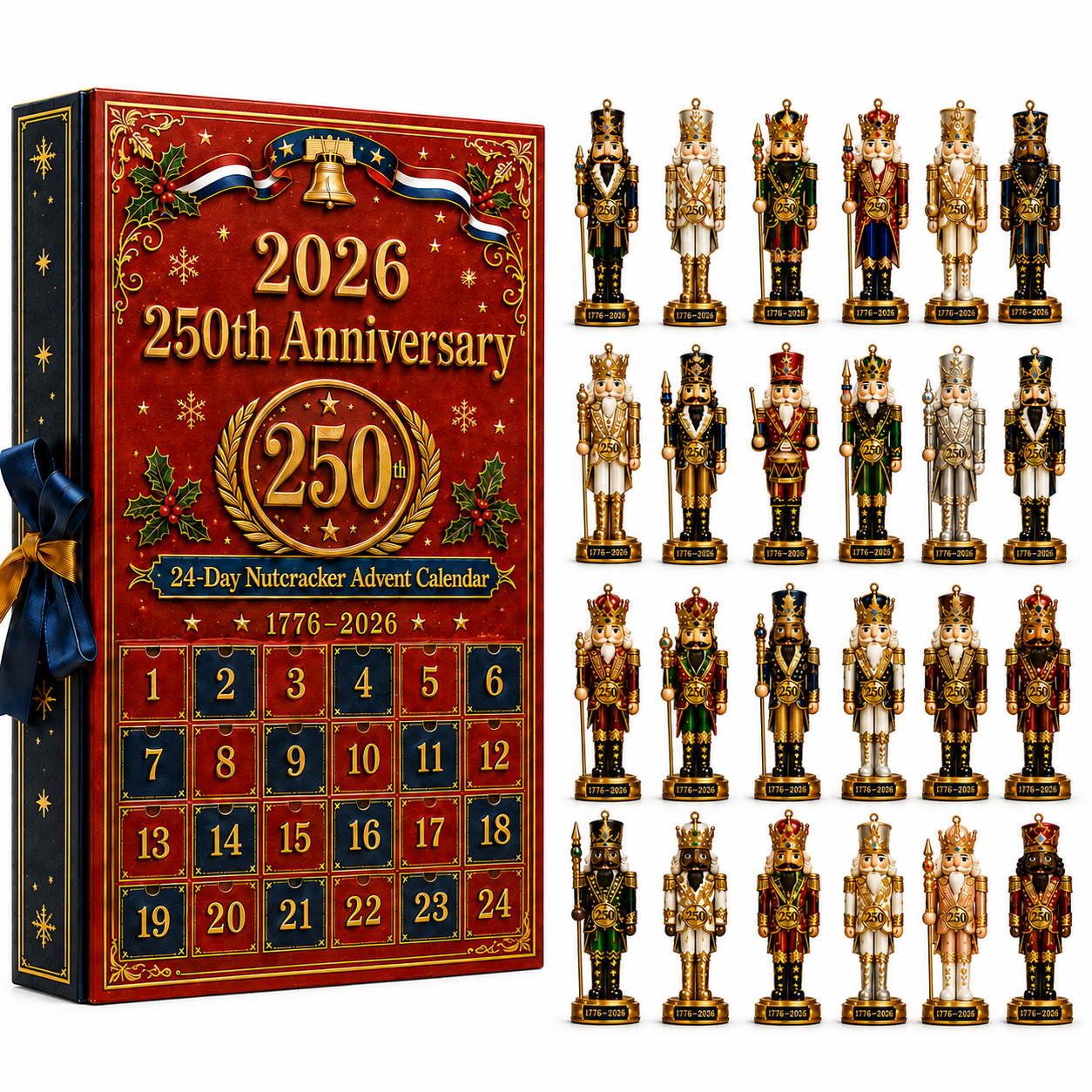 🔥250th Anniversary Nutcracker Christmas Countdown Calendar Blind Box Set