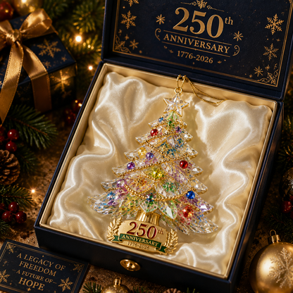 🔥Last 30pcs✨⏰ Limited anniversary edition✨49% OFF!🔥250th Anniversary Crystal Christmas Tree