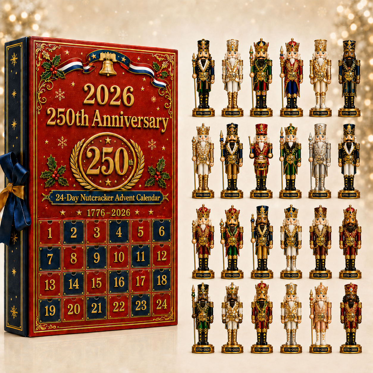 🔥250th Anniversary Nutcracker Christmas Countdown Calendar Blind Box Set