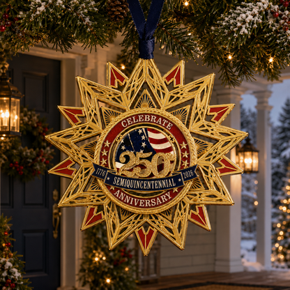 ✨250th Anniversary Commemorative Medal Christmas Tree Ornament