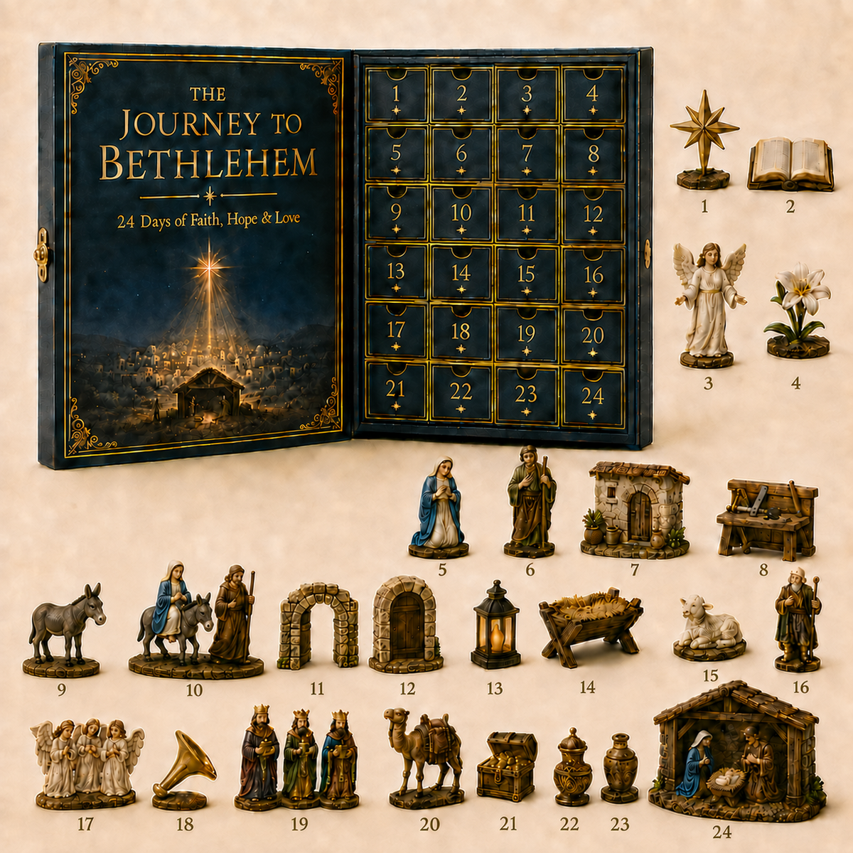 🎉🌟🇺🇸 Limited Edition! 🔥 Only 250 Available! 🌟The Journey to Bethlehem Advent Calendar - image 2