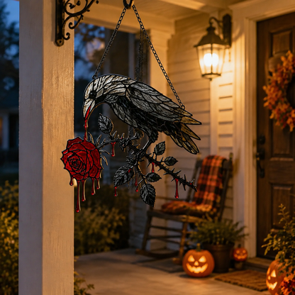 ✨Halloween Dripping-Blood Crow Decoration