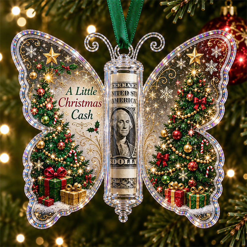 ❤️🔥Last 30pcs🔥🦋💵 Christmas Cash Gift Butterfly Ornament – Holiday Money Holder Keepsake 🎄✨