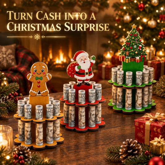 Christmas Tabletop Wooden Money Holder 🎁 - image 1