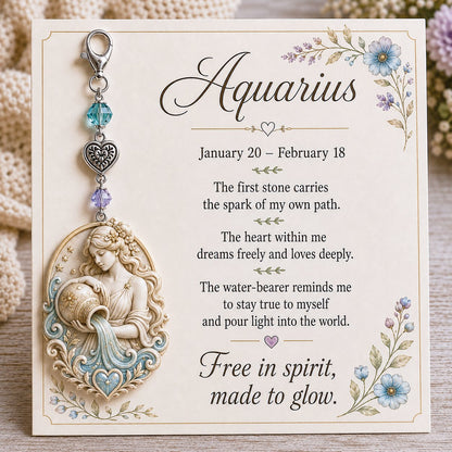 🎅 2026 Christmas Gift 50% Off--✨  Commemorative keychains and cards featuring the birthstones of the 12 zodiac signs
