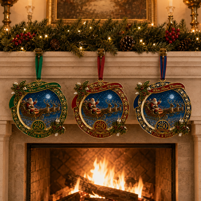 🔥Last 30pcs✨⏰ Limited anniversary edition✨49% OFF!🔥250th Anniversary Edition Santa's Sleigh Scene Ornament