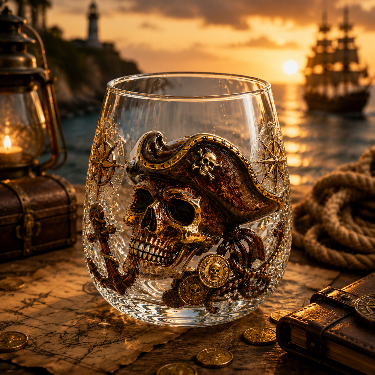 ⏰LIMITED TIME 49% OFF!🔥🌊Limited Edition Pirate Wine Glass Series