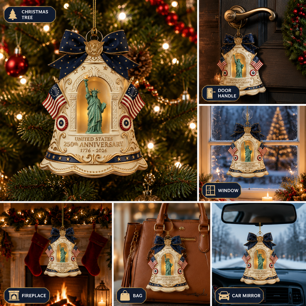 🔥Last 30pcs✨⏰ Limited anniversary edition✨49% OFF!🔥250th Anniversary Limited Edition Bell Christmas Tree Ornament