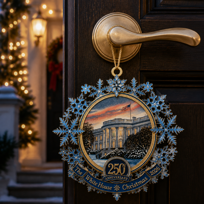 🔥Last 30pcs✨⏰ Limited anniversary edition✨49% OFF!🔥White House 250th Anniversary Commemorative Snowflake Ornament