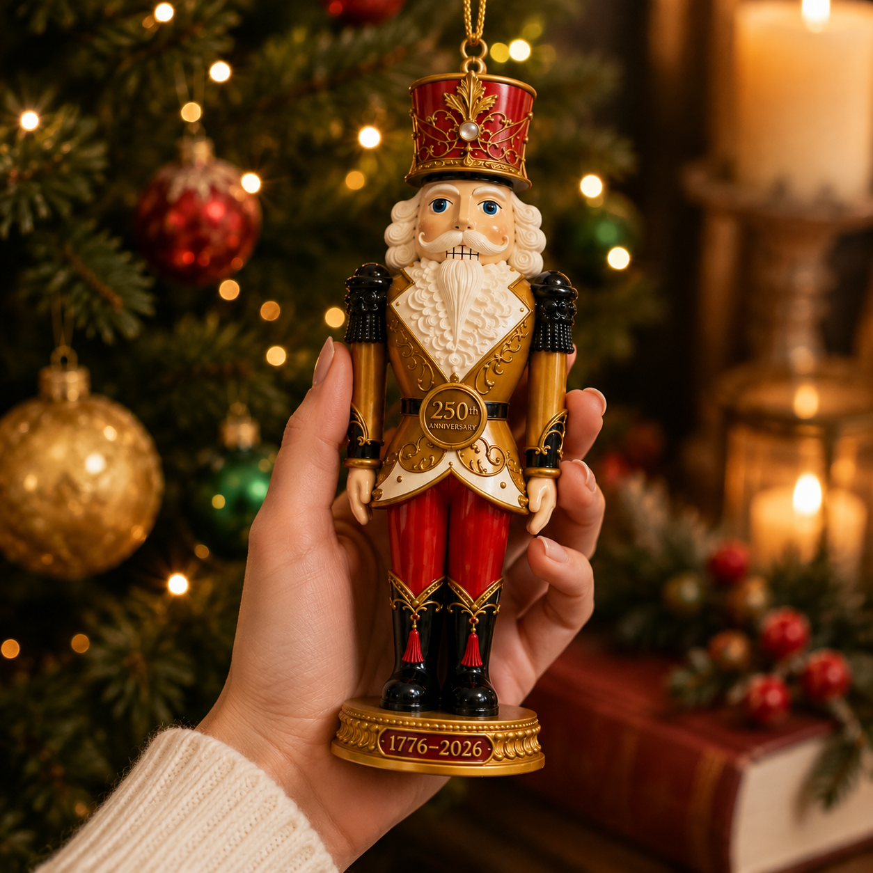 🔥Last 30pcs✨⏰ Limited anniversary edition✨49% OFF!🔥2026 America 250th Anniversary Heritage Gold Nutcracker Ornament