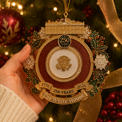 🔥White House 250th Anniversary Commemorative Medal Christmas Tree Ornament