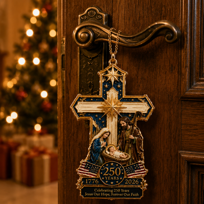 🔥Last 30pcs✨⏰ Limited anniversary edition✨49% OFF!🔥Cross-Shaped Jesus Nativity Christmas Tree Ornament