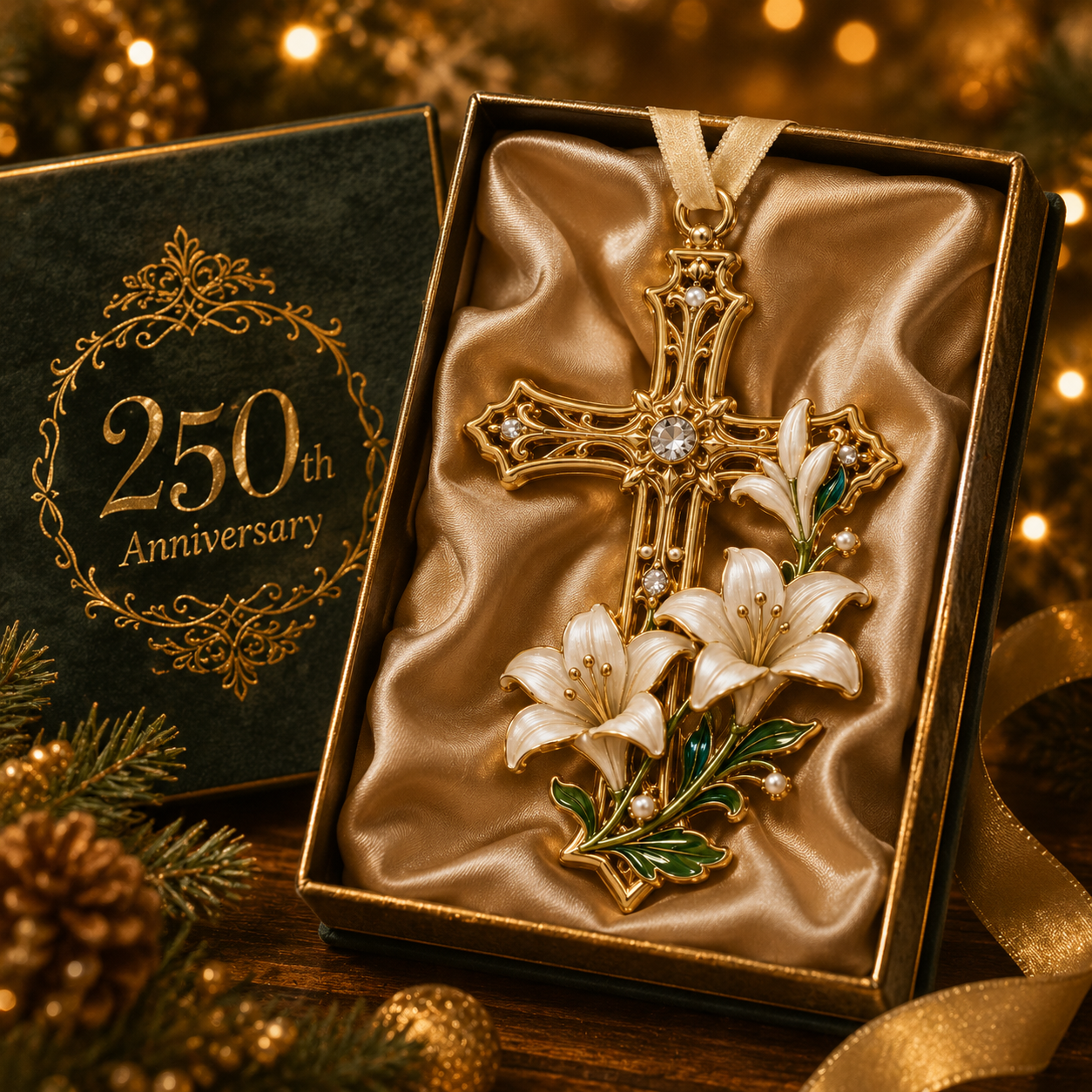 ✨Cross-shaped Christmas tree ornament