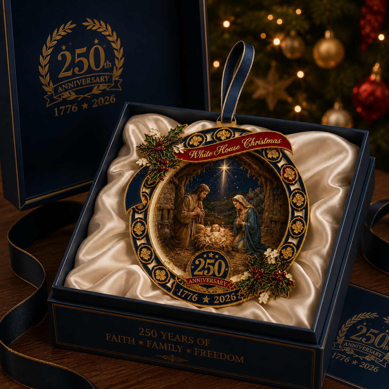 🔥Last 30pcs✨⏰ Limited anniversary edition✨49% OFF!🔥250th Anniversary Nativity Scene Christmas Ornament