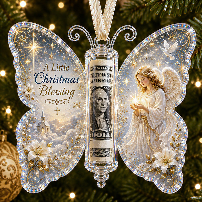 ❤️🔥Last 30pcs🔥🦋💵 Christmas Cash Gift Butterfly Ornament – Holiday Money Holder Keepsake 🎄✨