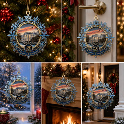 🔥Last 30pcs✨⏰ Limited anniversary edition✨49% OFF!🔥White House 250th Anniversary Commemorative Snowflake Ornament