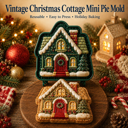 ⏳ Last Day 50% OFF – 🎄 9-Design Christmas Mini Pie Mold Collection | Reusable Embossed Molds for Shaping Detailed Santa, Snowman, Reindeer, Tree & Holiday Pies 🥧✨
