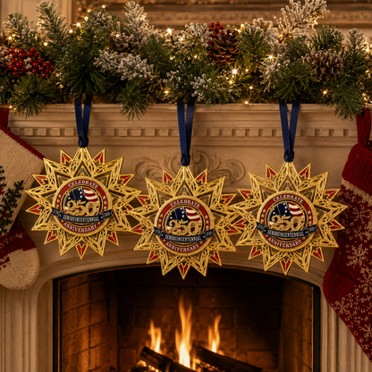 ✨250th Anniversary Commemorative Medal Christmas Tree Ornament