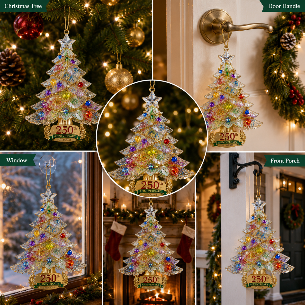 🔥Last 30pcs✨⏰ Limited anniversary edition✨49% OFF!🔥250th Anniversary Crystal Christmas Tree