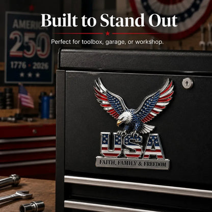 ★USA Faith, Family & Freedom★ Metal Emblem