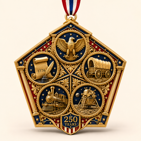 🔥 Limited Edition 🔥 2026 America 250th Anniversary Heritage Journey Christmas Ornament 🇺🇸🎄✨