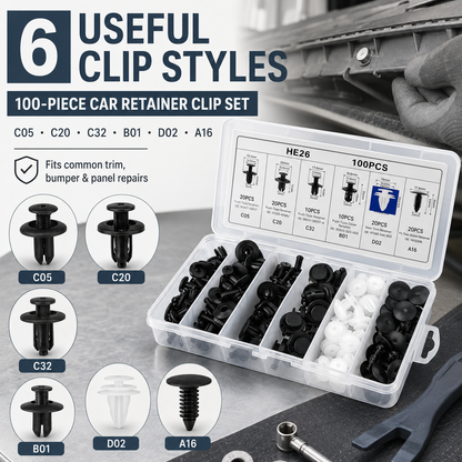 🔥 Hot Sale | 100PCS Bumper Retainer Clips Car Body Trim Clips Set