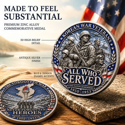 Korean War "Never Be Forgotten" Commemorative Challenge Coin