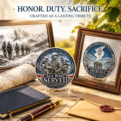 Korean War "Never Be Forgotten" Commemorative Challenge Coin