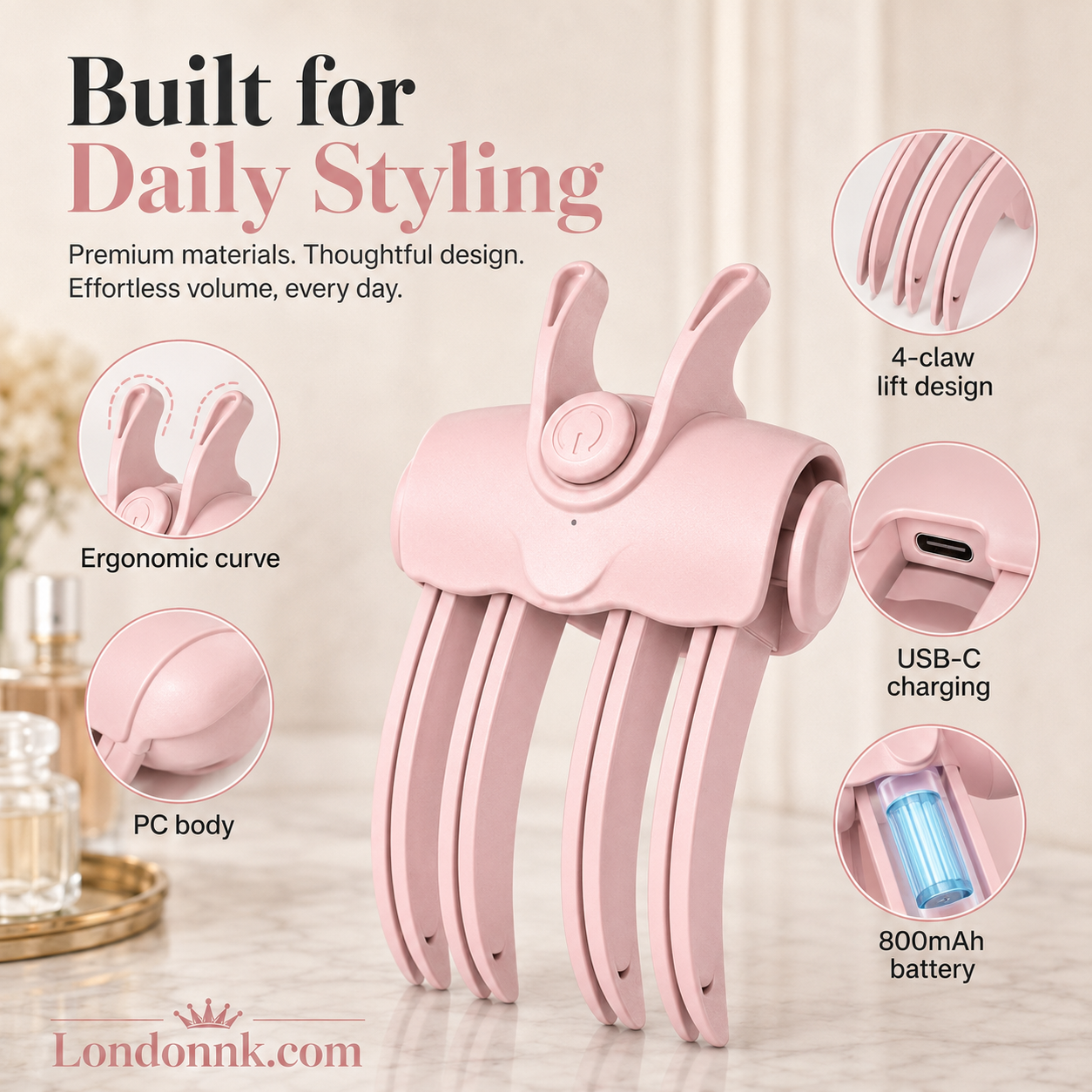 💥Surprise 50% Off！🔥Shape in 3 Seconds！👱‍♀️High Cranial Top Magic Tool！Rechargeable Volumizing Root Lift Clip