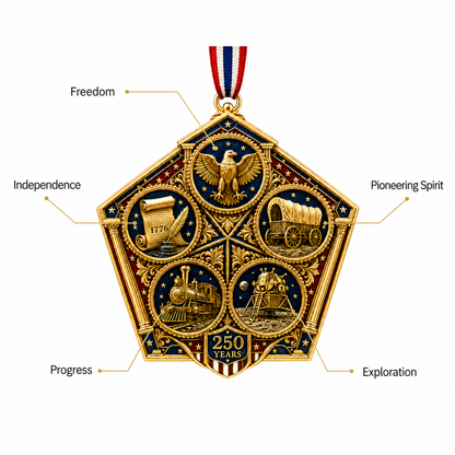 ❤️🔥Last 30pcs🔥🔥 Limited Edition 🔥 2026 America 250th Anniversary Heritage Journey Christmas Ornament 🇺🇸🎄✨