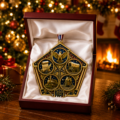 ❤️🔥Last 30pcs🔥🔥 Limited Edition 🔥 2026 America 250th Anniversary Heritage Journey Christmas Ornament 🇺🇸🎄✨