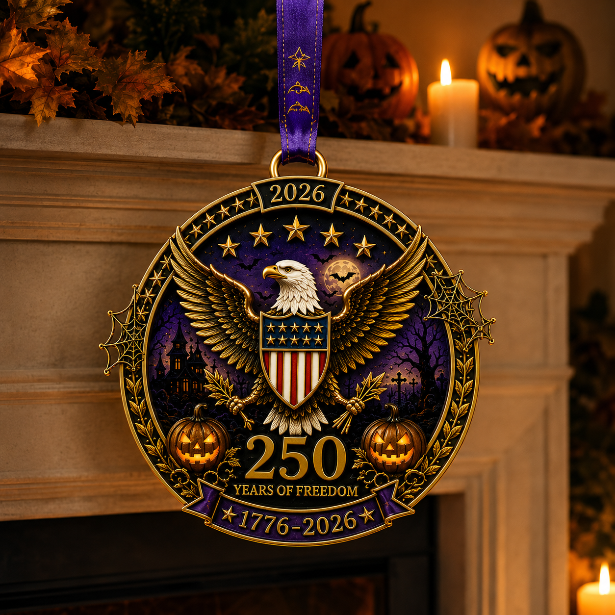 🎃 2026 America 250th Anniversary Halloween Eagle Ornament