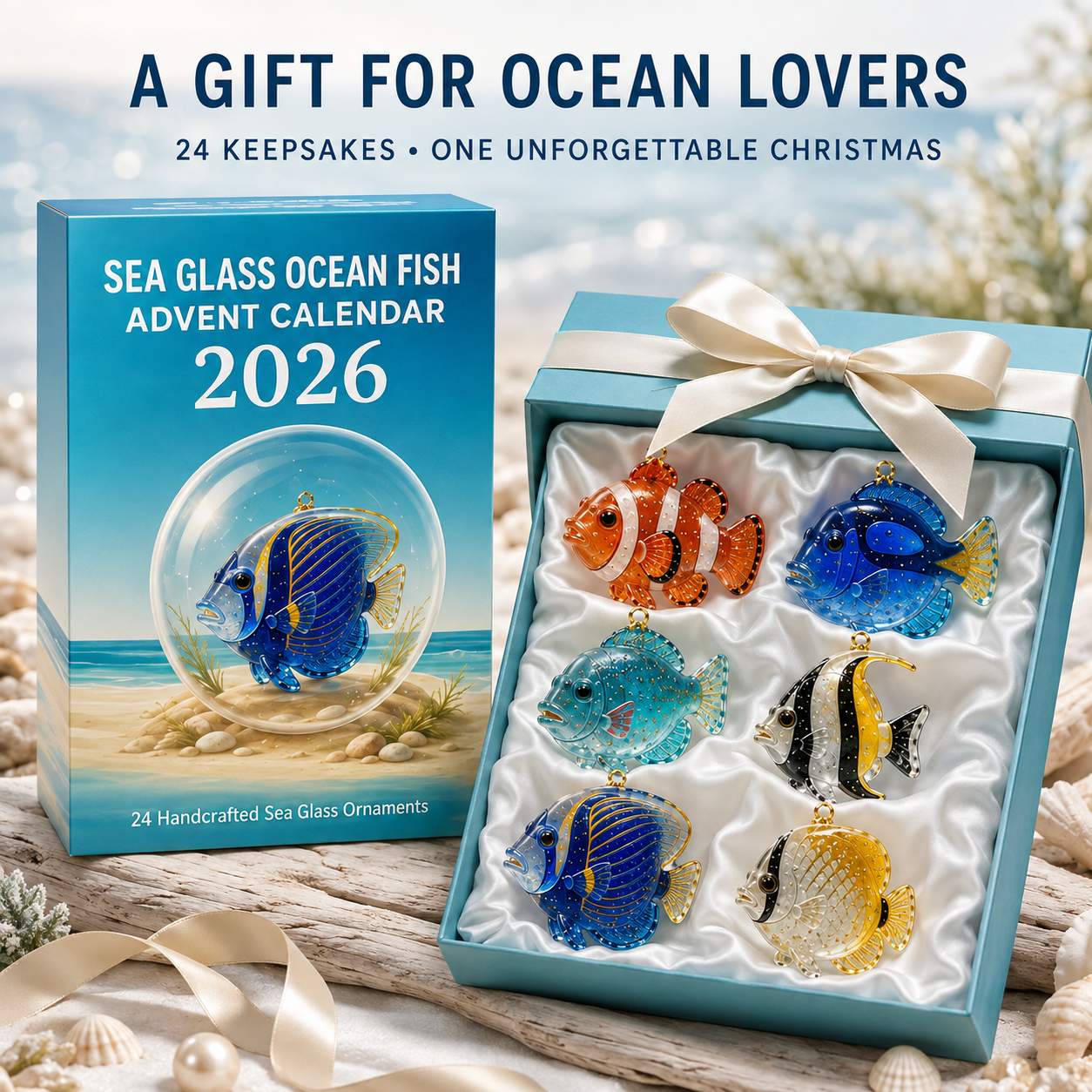 2026 Sea Glass Ocean Fish Advent Calendar