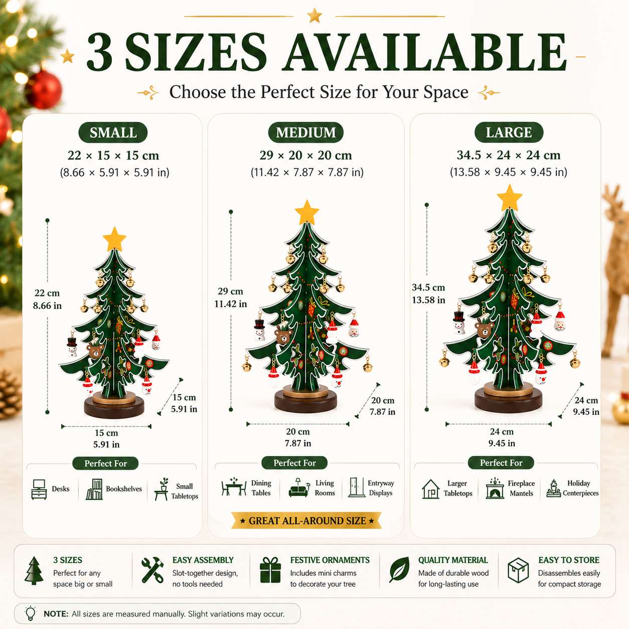 🔥DIY Wooden Christmas Tree Ornament Set