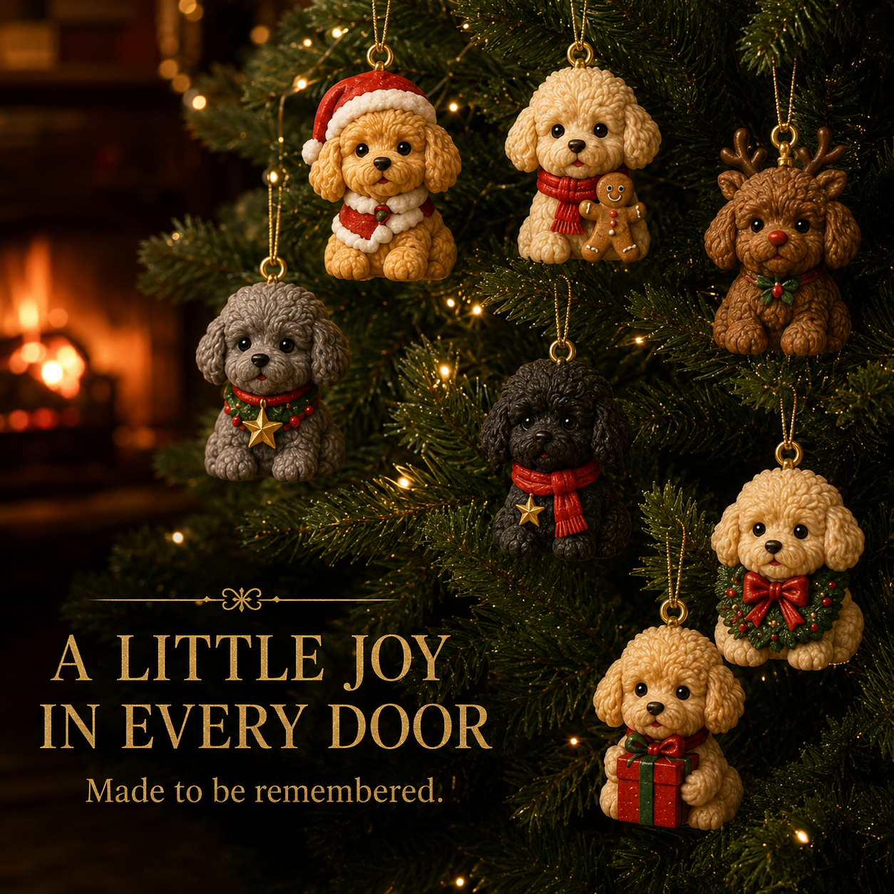 ❤️🎄🐶 2026 Teddy Dog Christmas Advent Calendar – 24-Day Toy Poodle Ornament Blind Box Gift Set