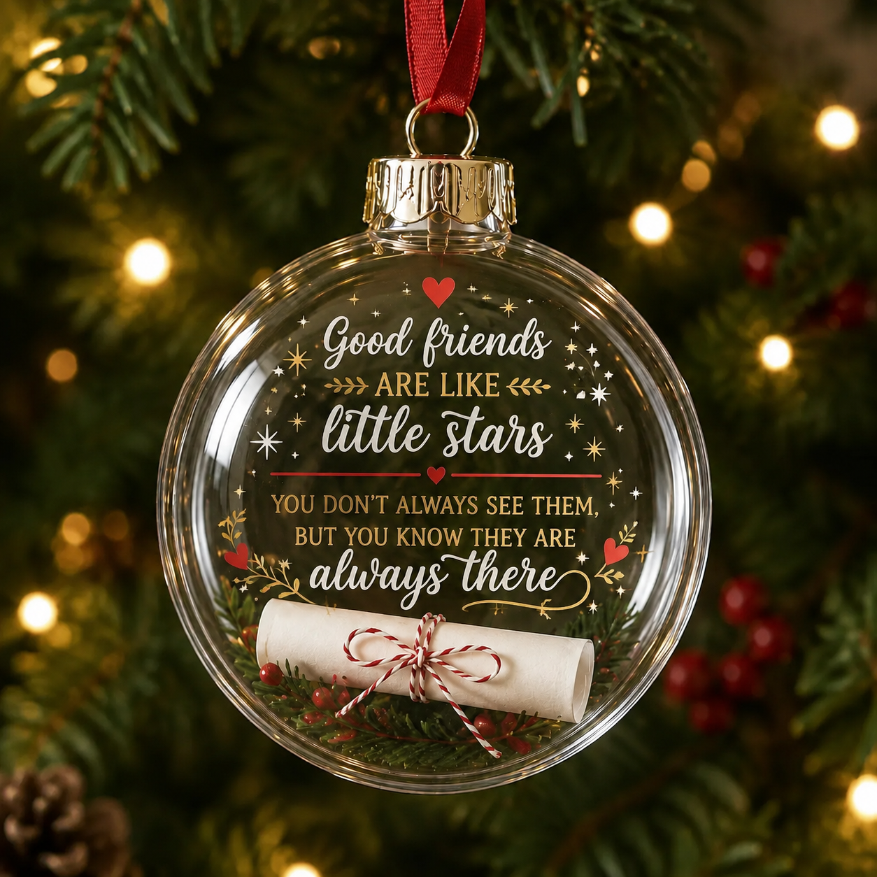 🎁❤️Personalized Message Christmas Ornament – A Little Note From the Heart✍️🎄 - image 2