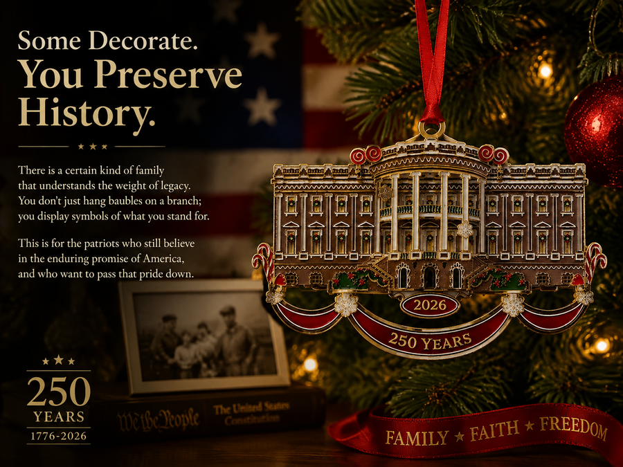 2026 America 250th anniversary White House commemorative ornament