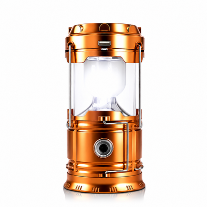 Collapsible Solar Rechargeable LED Camping Lantern & Flashlight