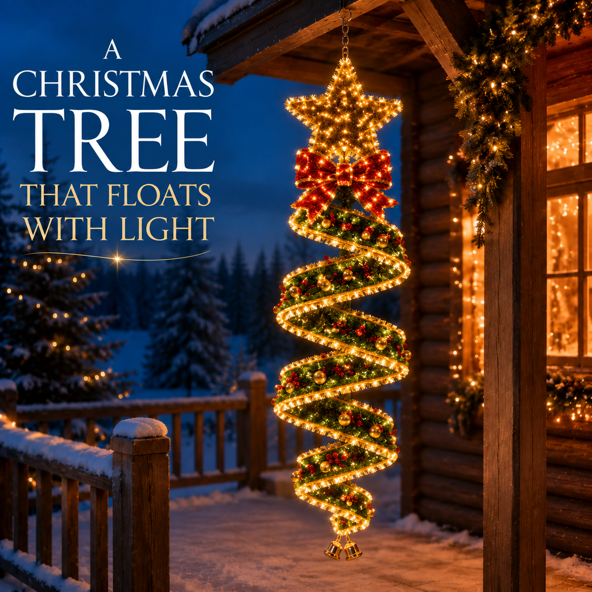 🏡🎄Last day for 50% off🎄Christmas Magic Spiral Hanging LED Light Collection - image 2