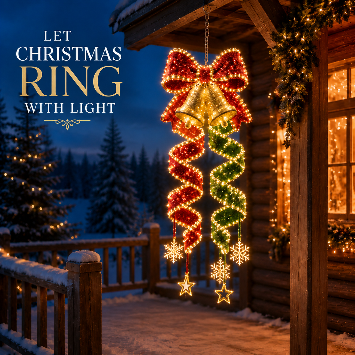 🏡🎄Last day for 50% off🎄Christmas Magic Spiral Hanging LED Light Collection - image 3