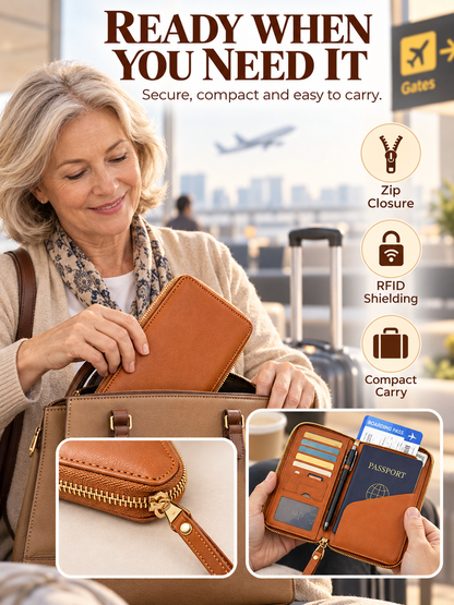 ✈️ Travel Deal – Zipper Passport Organizer 💼 RFID-Blocking Travel Holder for Cards, IDs & Essentials 🔒 - image 5