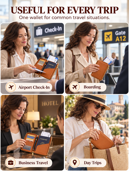 ✈️ Travel Deal – Zipper Passport Organizer 💼 RFID-Blocking Travel Holder for Cards, IDs & Essentials 🔒 - image 3