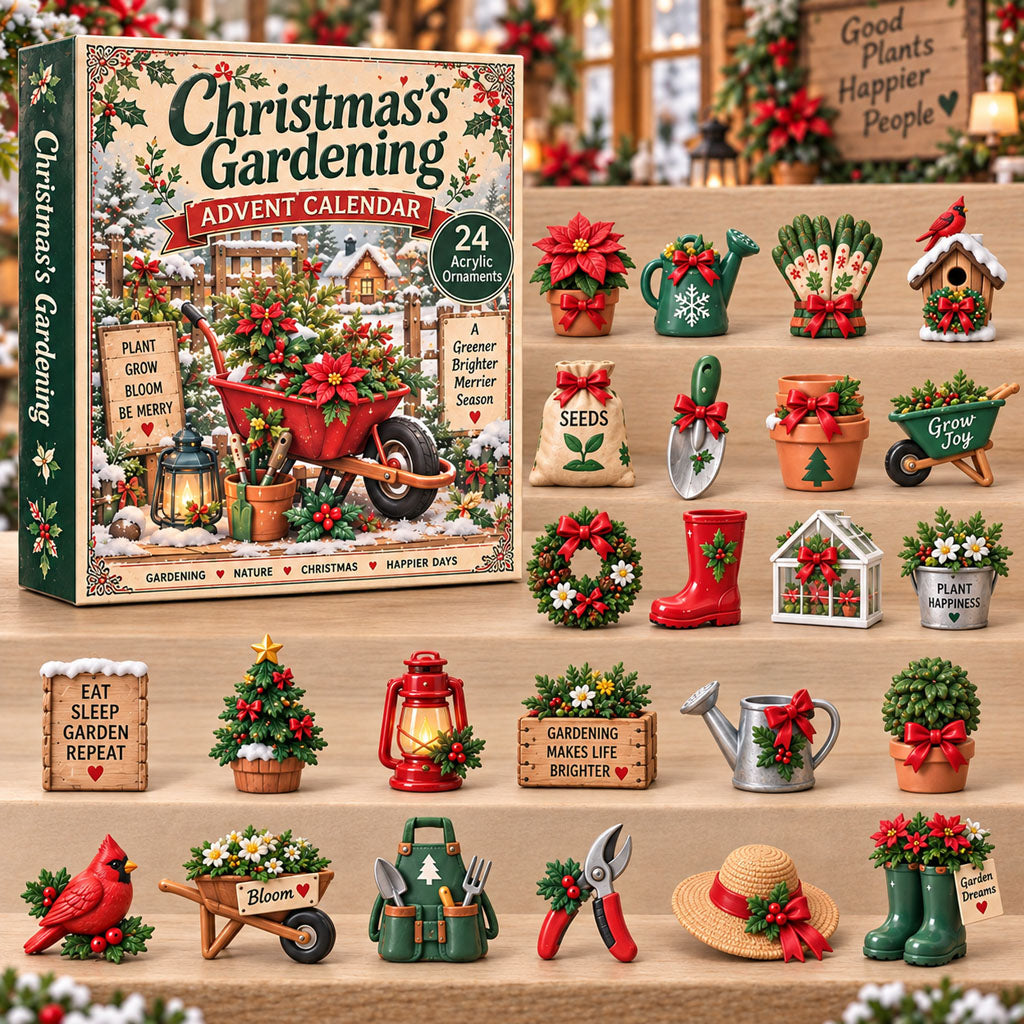 Christmas Gardening Advent Calendar 2026 - 24-Day Festive Countdown, Acrylic Charms Blind Box - image 1