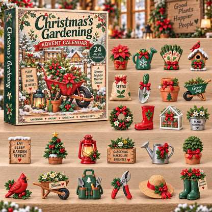 Christmas Gardening Advent Calendar 2026 - 24-Day Festive Countdown, Acrylic Charms Blind Box - image 1