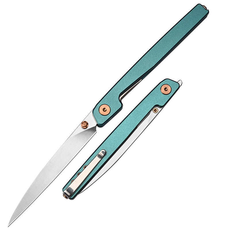 🔥Limited Time Discount 🎉Lanky Liner Lock Front Flipper Knife Black Aluminum Handle