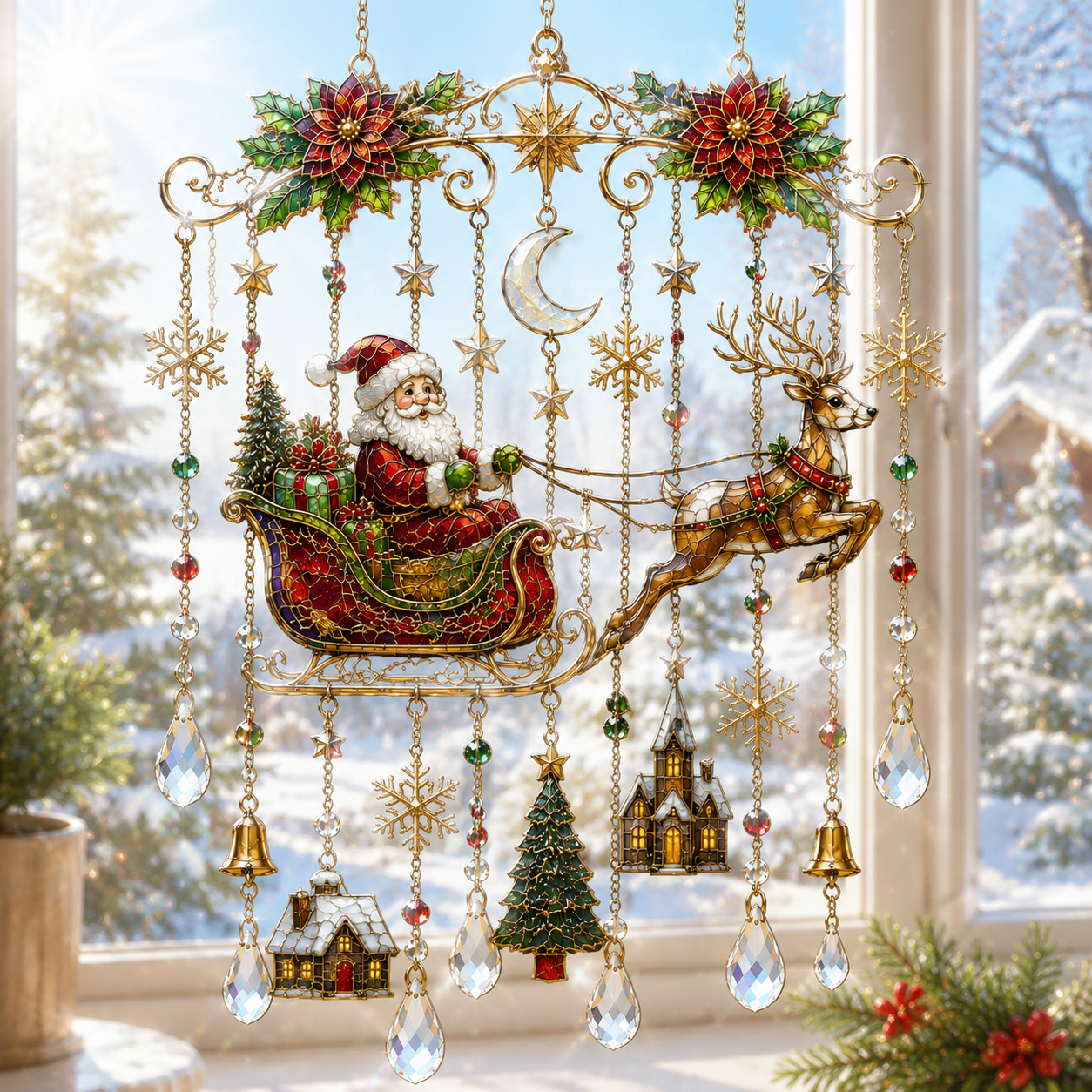 ⏰LIMITED TIME 49% OFF!🔥 -High-quality handmade Christmas window decorations