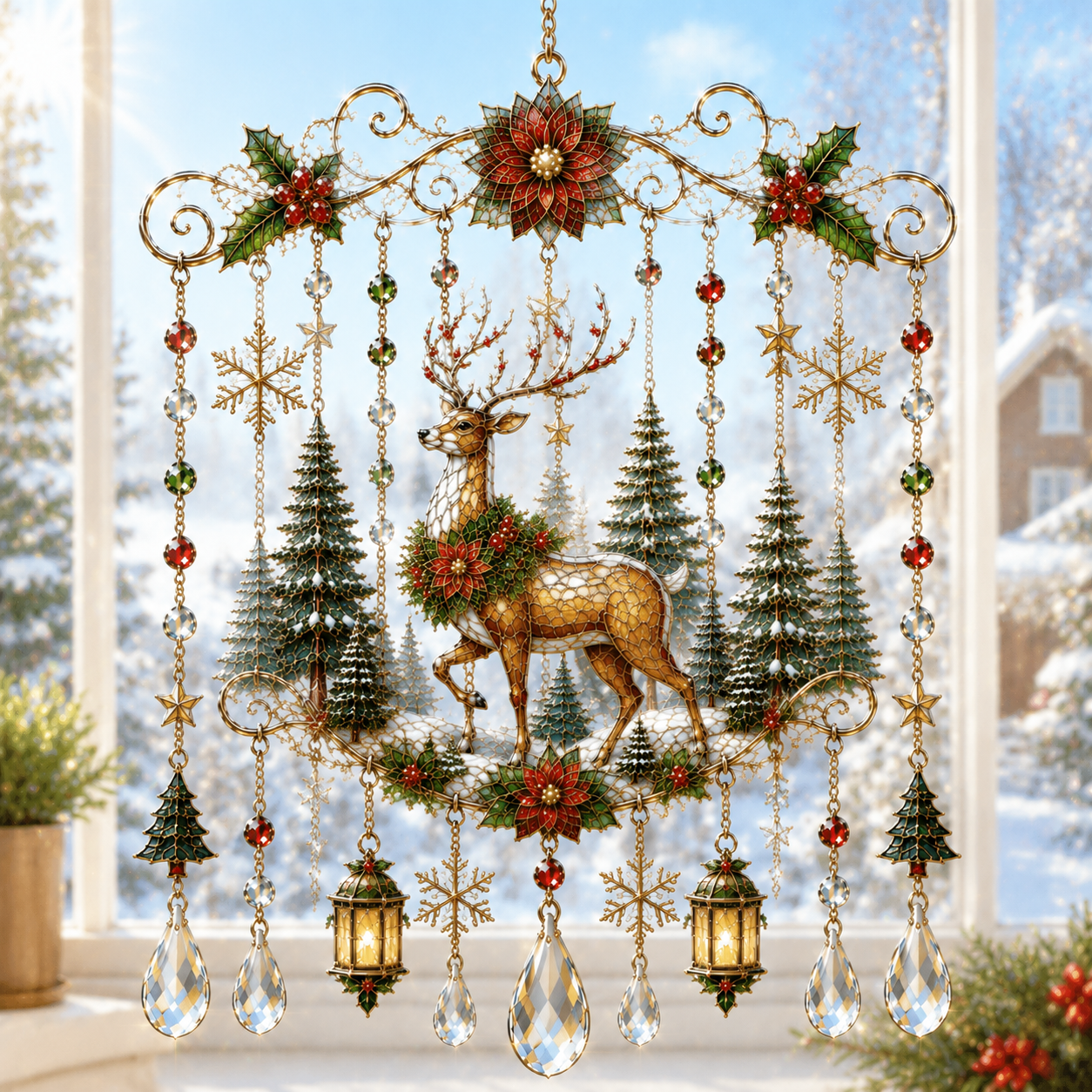 ⏰LIMITED TIME 49% OFF!🔥 -High-quality handmade Christmas window decorations