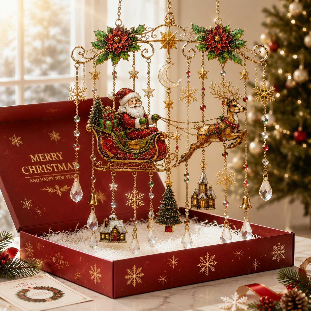⏰LIMITED TIME 49% OFF!🔥 -High-quality handmade Christmas window decorations