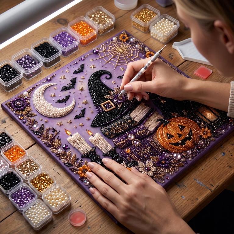 ✨Hot DIY Diamond Art Kit🎃 Create Your Own Spooky Halloween/Christmas Decoration