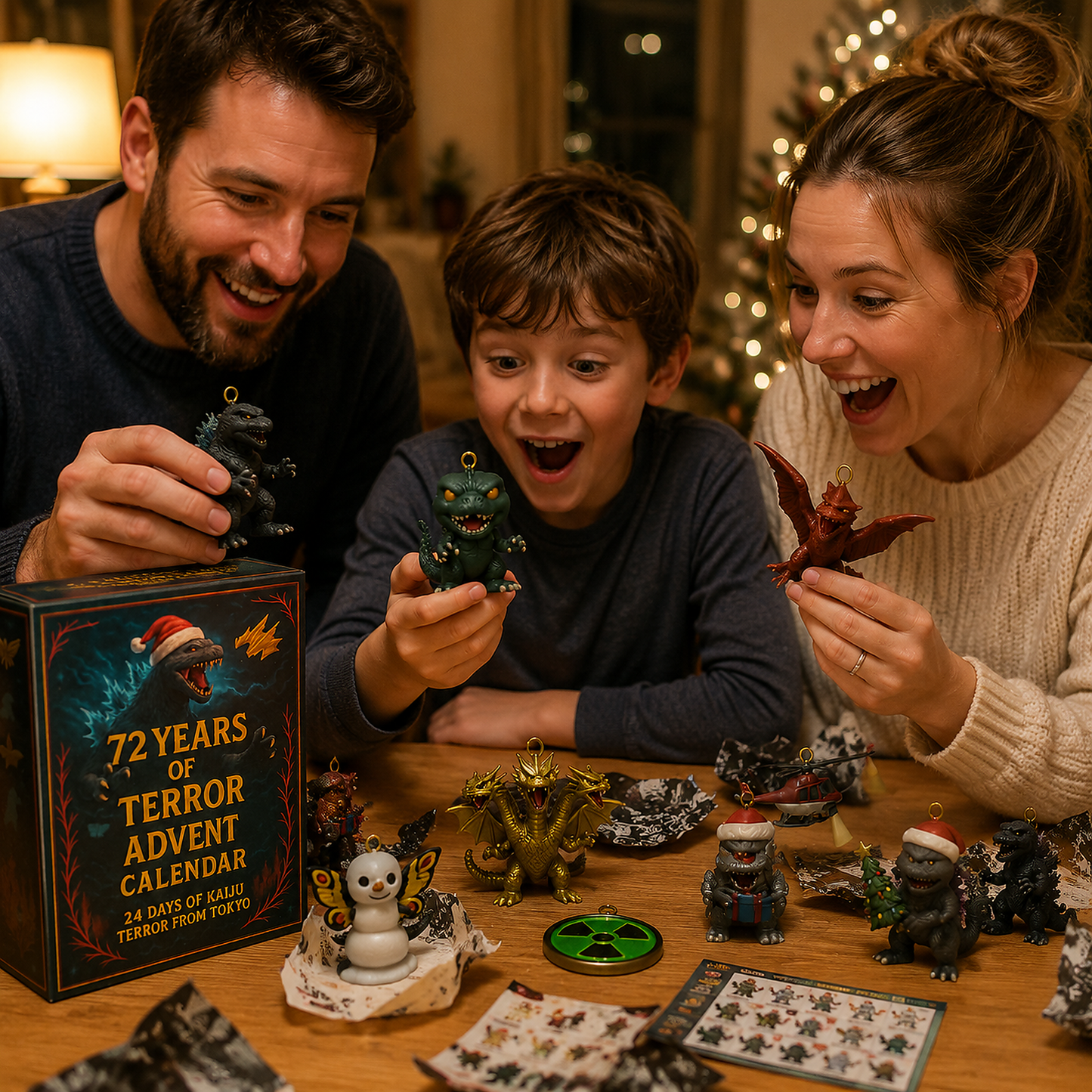 🦖Godzilla Kaiju Advent Calendar, 24-Day Christmas Countdown Calendar